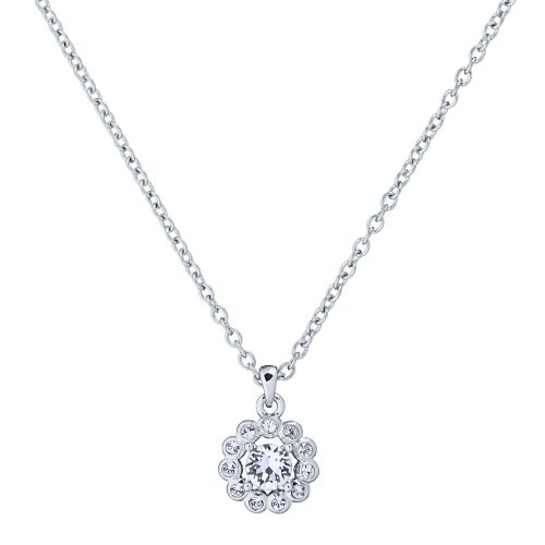 Womens Silver/Crystal Lramza Daisy Pendant Necklace 54147 by Ted Baker from Hurleys