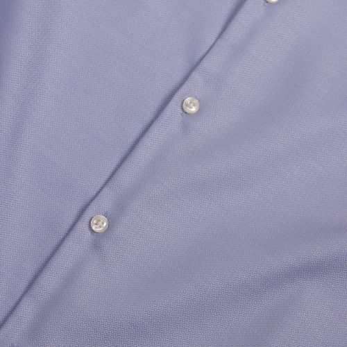 Mens Light Blue Kason Herringbone Slim Fit L/s Shirt 51689 by HUGO from Hurleys
