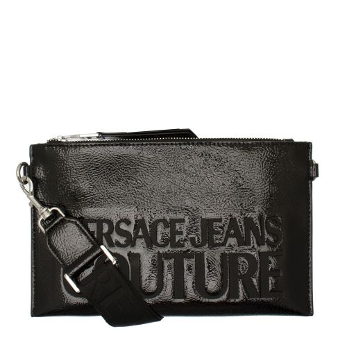 Womens Black Branded High Shine Clutch 51130 by Versace Jeans Couture from Hurleys