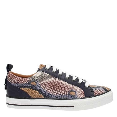 Womens Navy Fioni Snake Trainers 44642 by Moda In Pelle from Hurleys