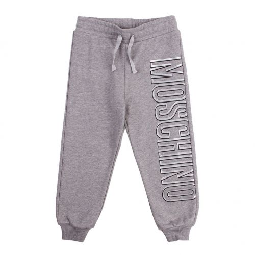Boys Grey Silver Logo Tracksuit 95194 by Moschino from Hurleys