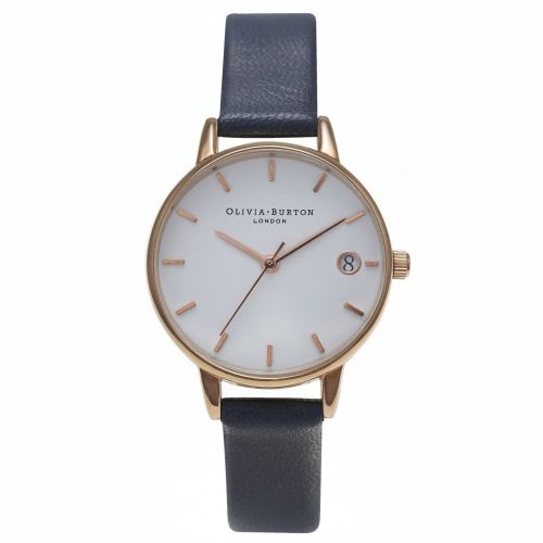 Womens Navy & Rose Gold The Dandy Watch 16635 by Olivia Burton from Hurleys
