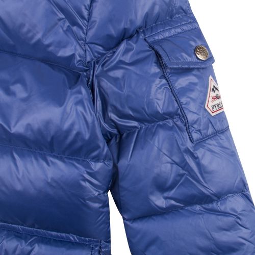 Girls Blue Authentic Shiny Fur Hooded Jacket 48974 by Pyrenex from Hurleys