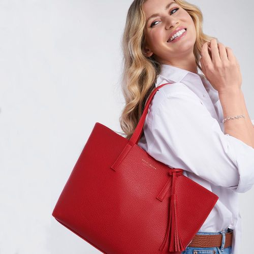 Womens Red Tavi Tassel Tote Bag 95060 by Katie Loxton from Hurleys