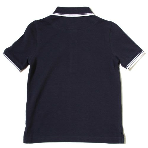 Boys Navy Tipped Branded S/s Polo Shirt 16681 by BOSS from Hurleys