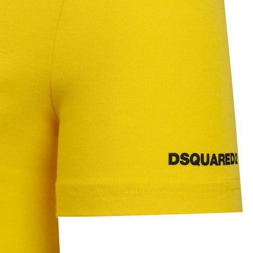 Mens Yellow Printed Logo Arm S/s T Shirt 84513 by Dsquared2 from Hurleys