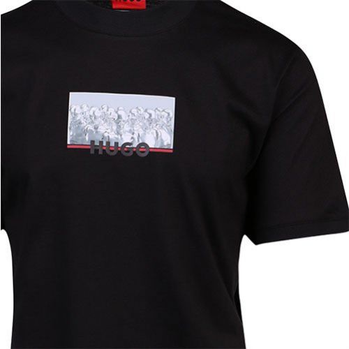 Mens Black Dilliam Regular Fit S/s T Shirt 109932 by HUGO from Hurleys