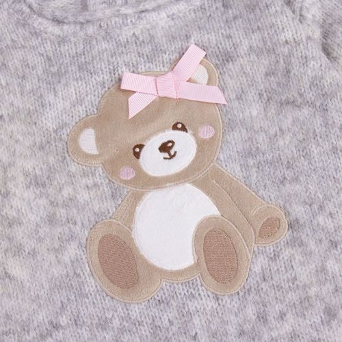 Infant Grey/Pink Tricot Bear Dress 74917 by Mayoral from Hurleys