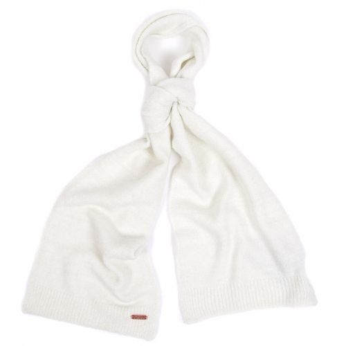 International Womens White Knitted Hat & Scarf Set 47567 by Barbour from Hurleys