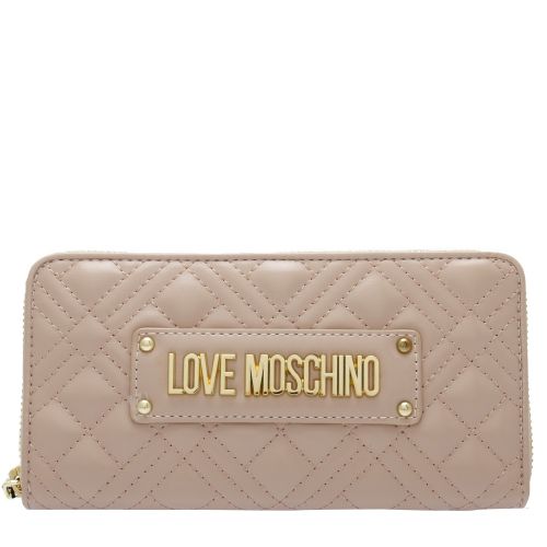 Womens Dusky Rose Diamond Quilt ZA Purse 53227 by Love Moschino from Hurleys