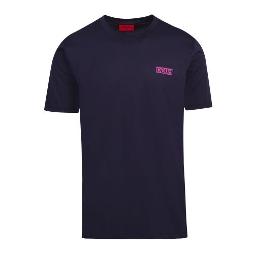 Mens Dark Blue Durned202 S/s T Shirt 73648 by HUGO from Hurleys