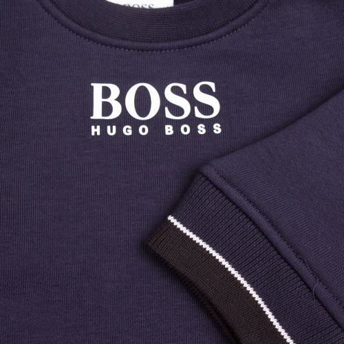 Toddler Navy Centre Logo Sweat Top 76436 by BOSS from Hurleys