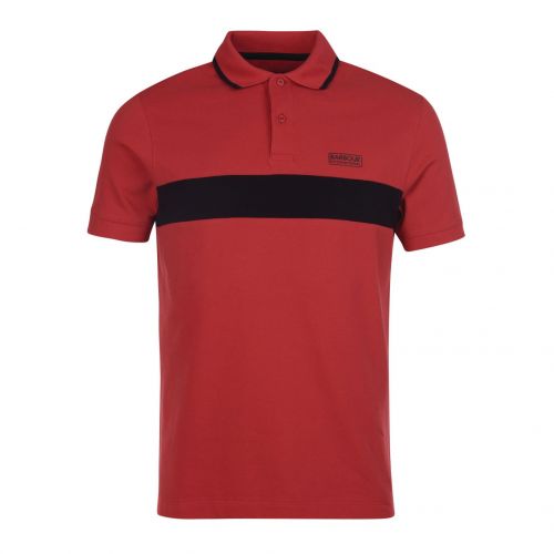 Mens Root Red Box Stripe S/s Polo Shirt 88484 by Barbour International from Hurleys