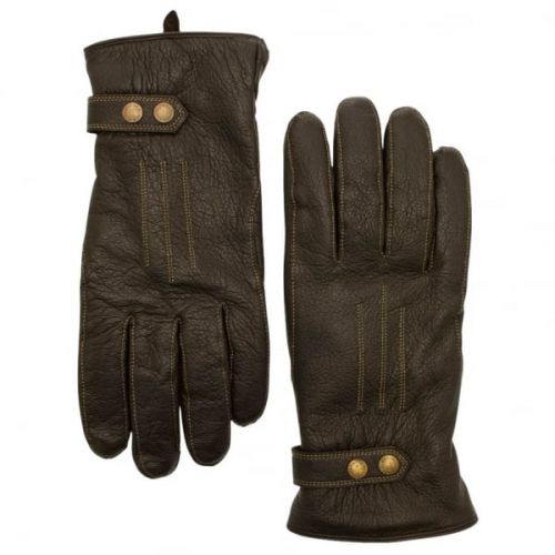 Lifestyle Mens Brown Eden Leather Gloves 12373 by Barbour from Hurleys