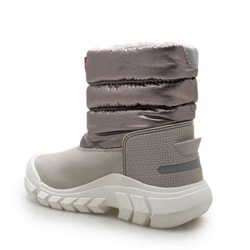 Junior Silver/Grey Metallic Snow Boots (12-3) 100369 by Hunter from Hurleys