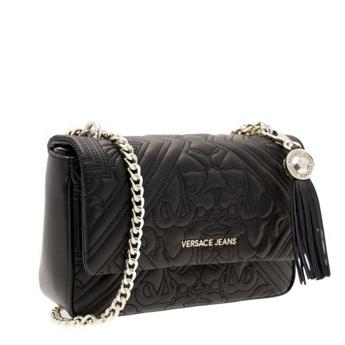 Womens Black Embossed Shoulder Chain Bag 32541 by Versace Jeans from Hurleys