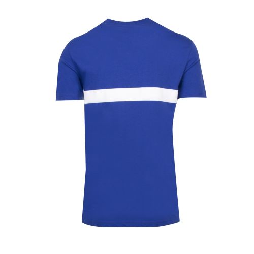Mens Medium Blue Logo Stripe Slim Fit Beach S/s T Shirt 45229 by BOSS from Hurleys