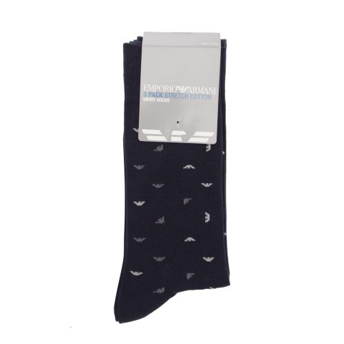 Mens Multi Eagle 3 Pk Socks 30888 by Emporio Armani from Hurleys