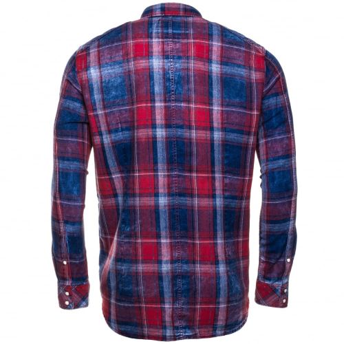 Mens Indigo & Anticred Landoh Flannel Check L/s Shirt 54290 by G Star from Hurleys