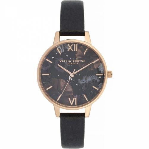Womens Black & Rose Gold Celestial Watch 33877 by Olivia Burton from Hurleys