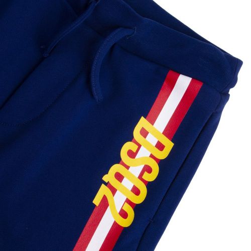 Boys Blue Racing Stripe Sweat Shorts 81843 by Dsquared2 from Hurleys