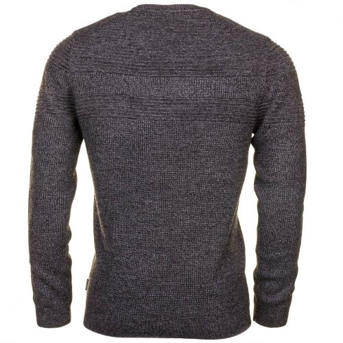 Mens Grey Marl Rossi Mixed Stitch Knitted Jumper 61576 by Ted Baker from Hurleys
