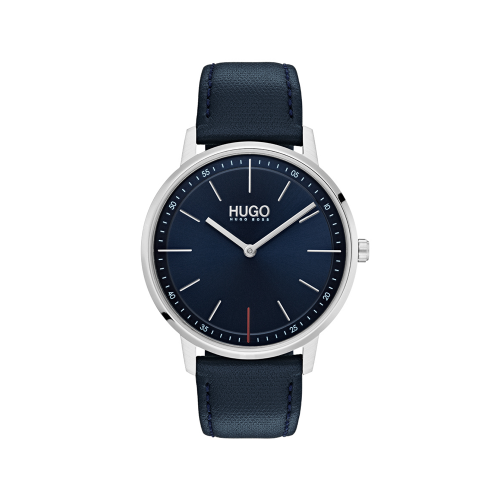 Mens Blue/Silver Exist Leather Watch 78733 by HUGO from Hurleys