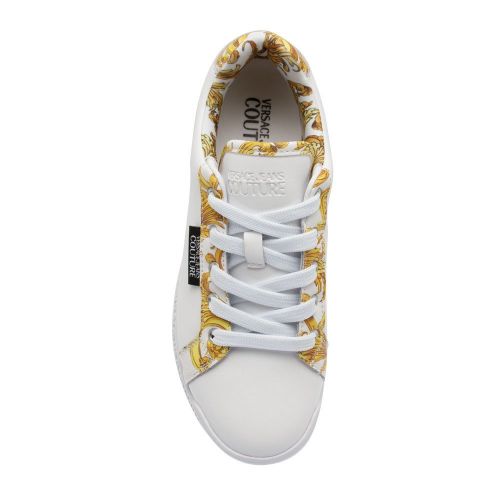 Womens White Baroque Trims Trainers 82274 by Versace Jeans Couture from Hurleys