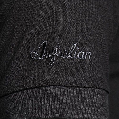 Mens Black Large Branded S/s Polo Shirt 22966 by Australian from Hurleys