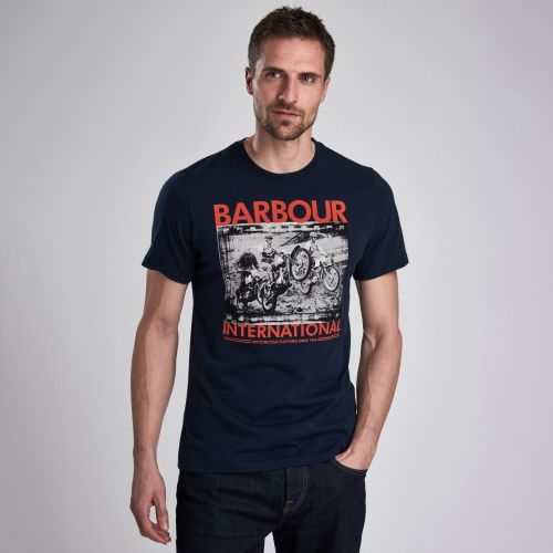 Mens Navy Archive S/s T Shirt 46544 by Barbour International from Hurleys