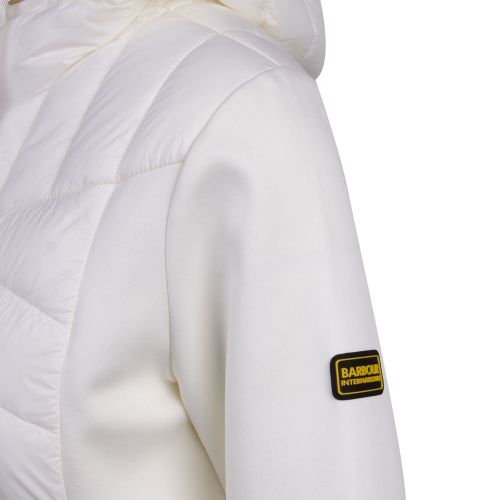 Womens White Spitfire Hooded Zip Through Sweat Jacket 73397 by Barbour International from Hurleys