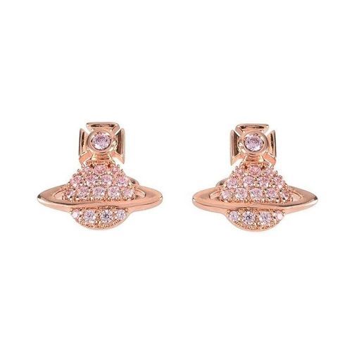 Womens Light Pink/Rose Gold Tamia Earrings 16310 by Vivienne Westwood from Hurleys