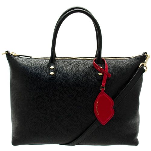 Womens Black Frances Leather Medium Tote Bag 49382 by Lulu Guinness from Hurleys
