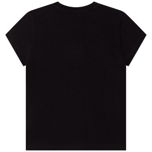 Kids Black Sequin Logo T-Shirt 111135 by DKNY from Hurleys