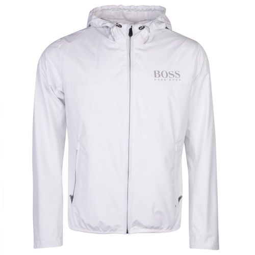 Athleisure Mens White Jeltech Hooded Jacket 22125 by BOSS from Hurleys