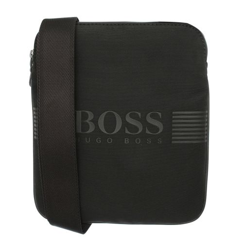Athleisure Mens Black Pixel Zip Crossbody Bag 45306 by BOSS from Hurleys