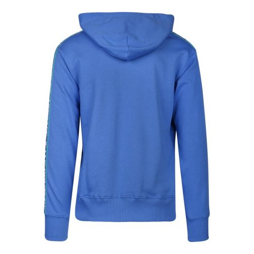 Mens Hydrangea Blue Logo Tape Hoodie 103442 by Versace Jeans Couture from Hurleys