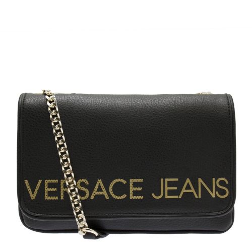 Womens Black Branded Logo Shoulder Bag 41717 by Versace Jeans from Hurleys