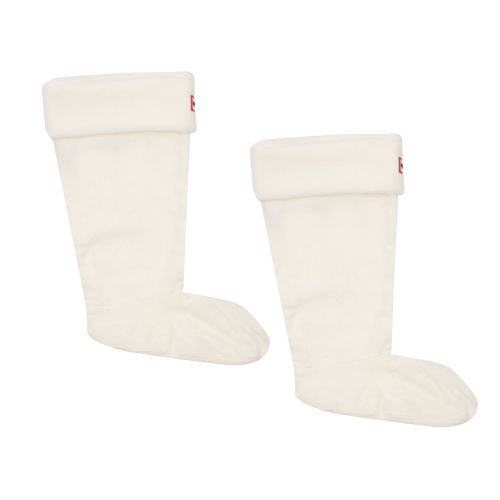 Womens Hunter White Tall Fleece Welly Socks 80016 by Hunter from Hurleys