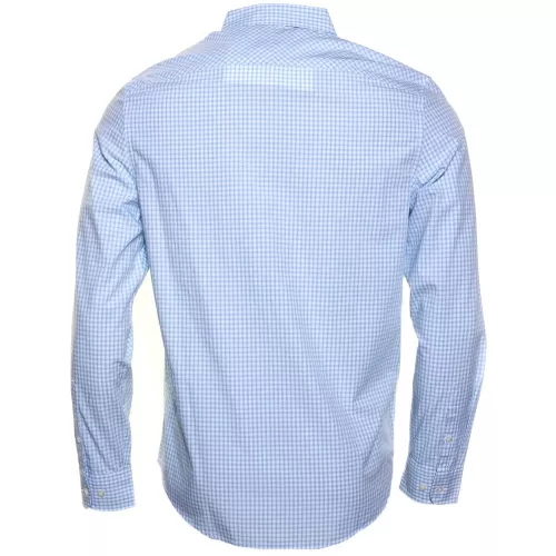 Mens Crystal Blue Gingham Slim Fit L/s Shirt 31286 by Original Penguin from Hurleys