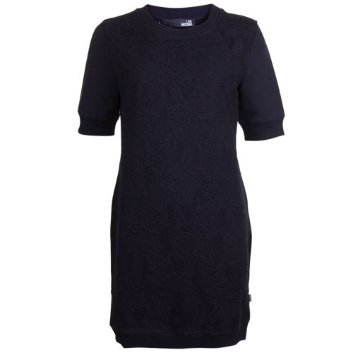 Womens Black Lace Sweat Dress 15653 by Love Moschino from Hurleys