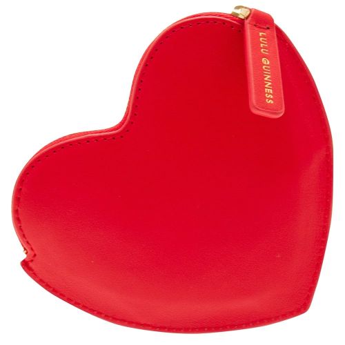 Womens Red Heart Coin Purse 72708 by Lulu Guinness from Hurleys