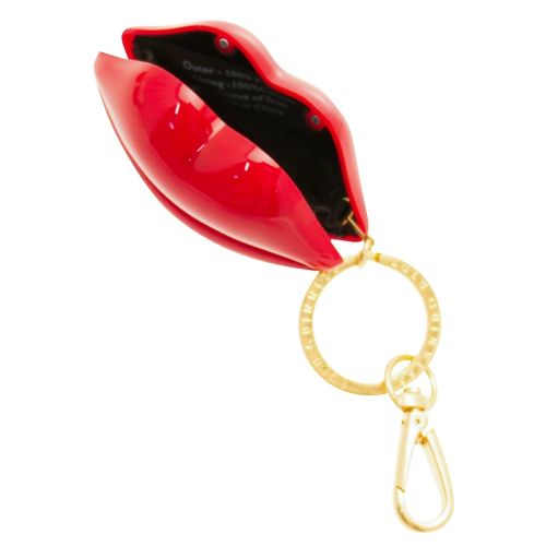 Womens Red Mini Perspex Lip Keyring 72740 by Lulu Guinness from Hurleys