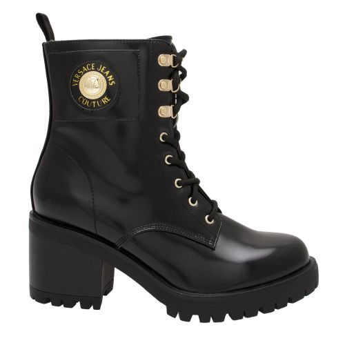Womens Black Branded Heel Boots 75831 by Versace Jeans Couture from Hurleys