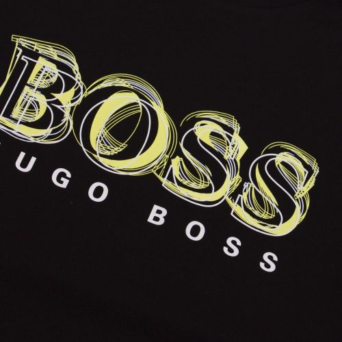 Athleisure Mens Black Tee 4 Logo S/s T Shirt 73590 by BOSS from Hurleys