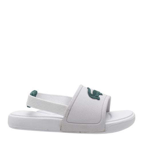 Infant White/Green L.30 Croc Slides (3-9) 55721 by Lacoste from Hurleys