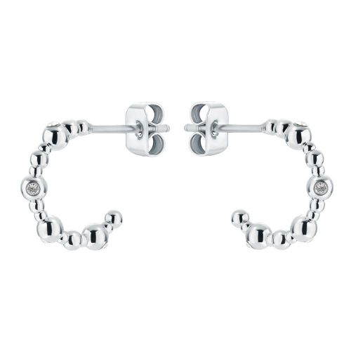 Womens Silver/Crystal Belsini Crystal Bubble Small Hoops 93530 by Ted Baker from Hurleys