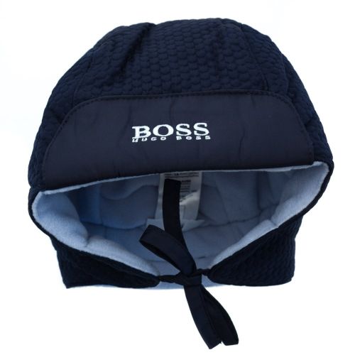 Baby Navy Earflap Hat 65385 by BOSS from Hurleys