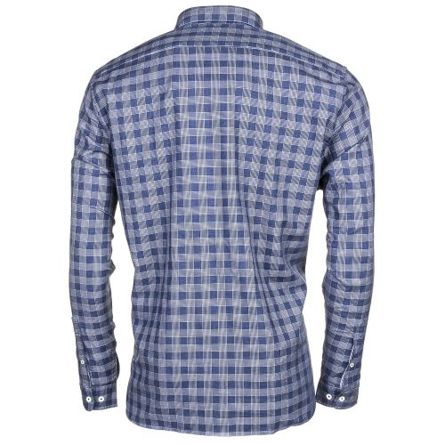 Mens Blue Check L/s Shirt 61809 by Lacoste from Hurleys