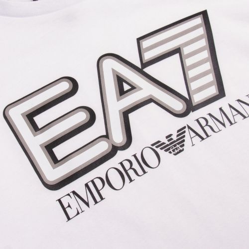 Boys White Big Logo S/s T Shirt 77404 by EA7 from Hurleys